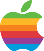 The Apple logo, 1977–1998