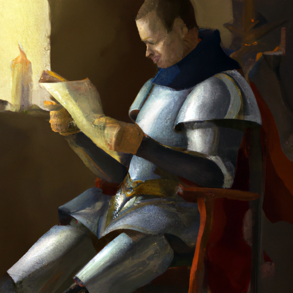 File:Knight reading a newspaper.png