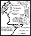 The location of Catzad-Dûm in "Middling Earth"
