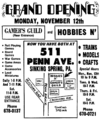 Newspaper ad for the Gamer's Guild