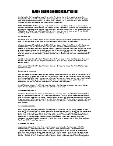 File:Eamon Deluxe 5.0 Quick Start Guide.pdf